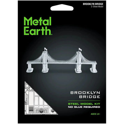 New York - Brooklyn Bridge Building 3D Figure Model Kit (Steel, Moderate Difficulty) - Fascinations - Metal Earth Series - (2023)