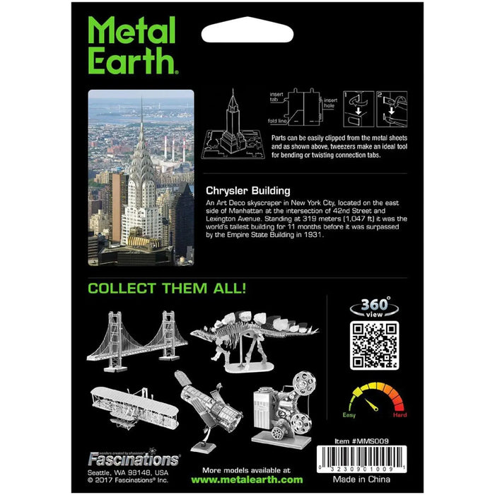 New York - Chrysler Building Figure Model Kit (Steel, Easy Difficulty) - Fascinations - Metal Earth Series - (2024)