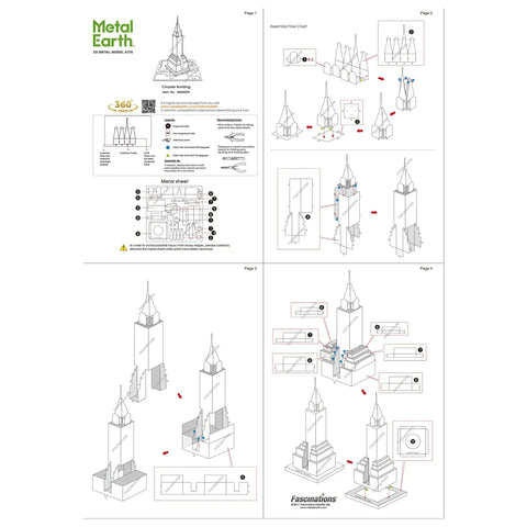 New York - Chrysler Building Figure Model Kit (Steel, Easy Difficulty) - Fascinations - Metal Earth Series - (2024) - Image 8