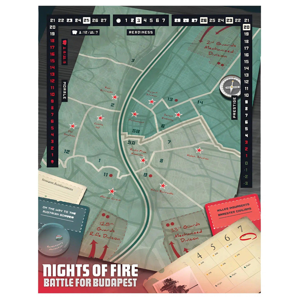 Nights of Fire: Battle For Budapest - Board Game - Mighty Boards, Mr. B Games