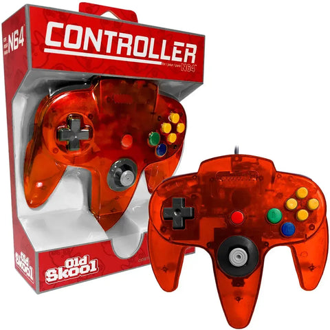 Nintendo 64 - Fire Orange Wired Controller (6' Cable) - Old Skool