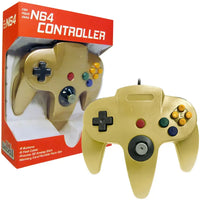 Nintendo 64 - Gold Wired Controller (6' Cable) - Old Skool- Image 2