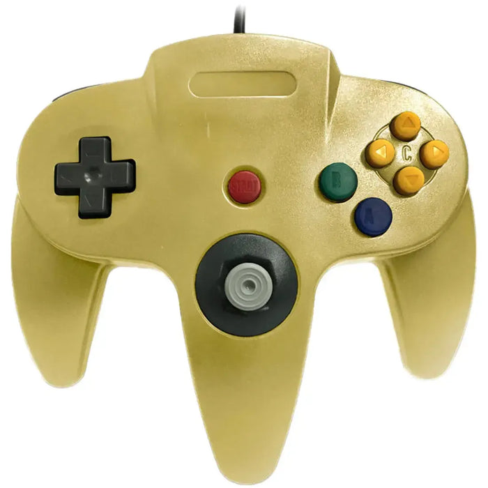 Nintendo 64 - Gold Wired Controller (6' Cable) - Old Skool
