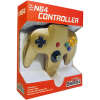 Nintendo 64 - Gold Wired Controller (6' Cable) - Old Skool- Image 1
