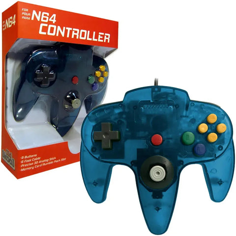 Nintendo 64 - Turquoise Wired Controller (6' Cable) - Old Skool