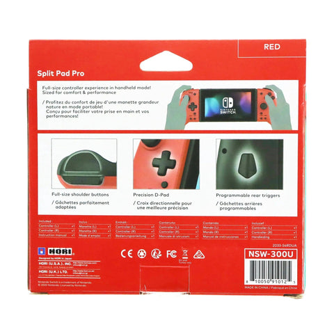 Nintendo Switch Controller (Red) - Hori - Split Pad Pro