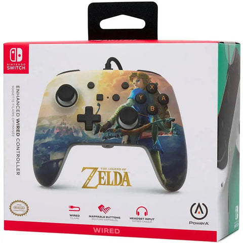 Nintendo Switch [The Legend of Zelda: Breath of the Wild] - Hyrule Hero Enhanced Wired Controller - PowerA