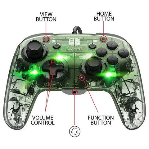 Nintendo Switch Wired Controller (Glowing Afterglow Version) - pdp - Deluxe Edition