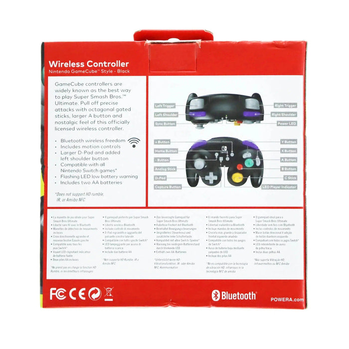 Nintendo Switch Wireless Controller (Black) - PowerA - GameCube Style