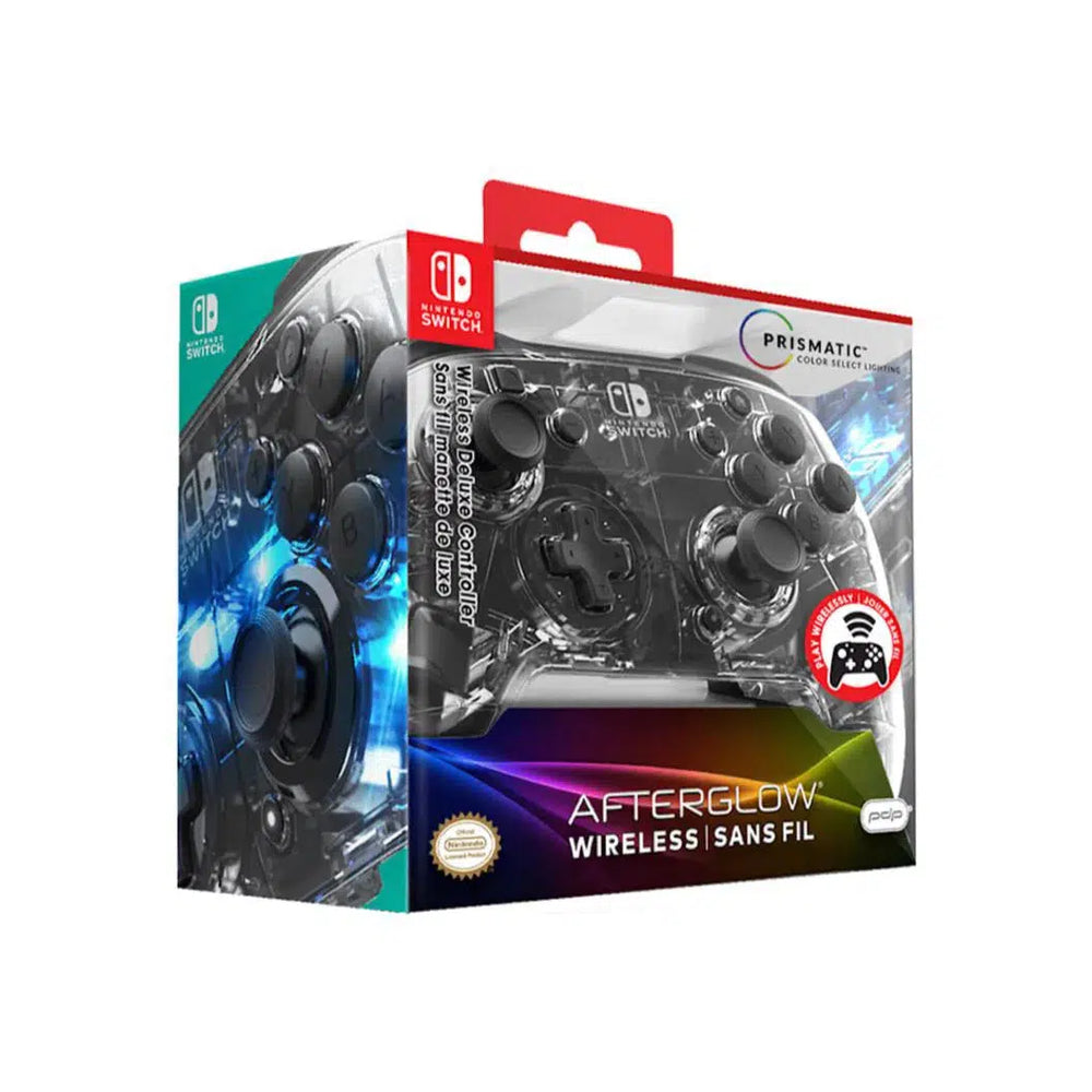 Nintendo Switch Wireless Controller (Glowing Afterglow See Through Version) - pdp - Deluxe Edition