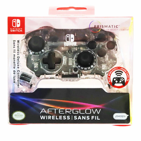 Nintendo Switch Wireless Controller (Glowing Afterglow See Through Version) - pdp - Deluxe Edition