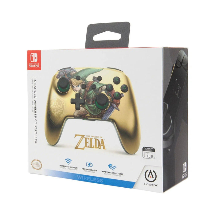 Nintendo Switch Wireless Controller (Link Gold Version) - PowerA - Enhanced Edition