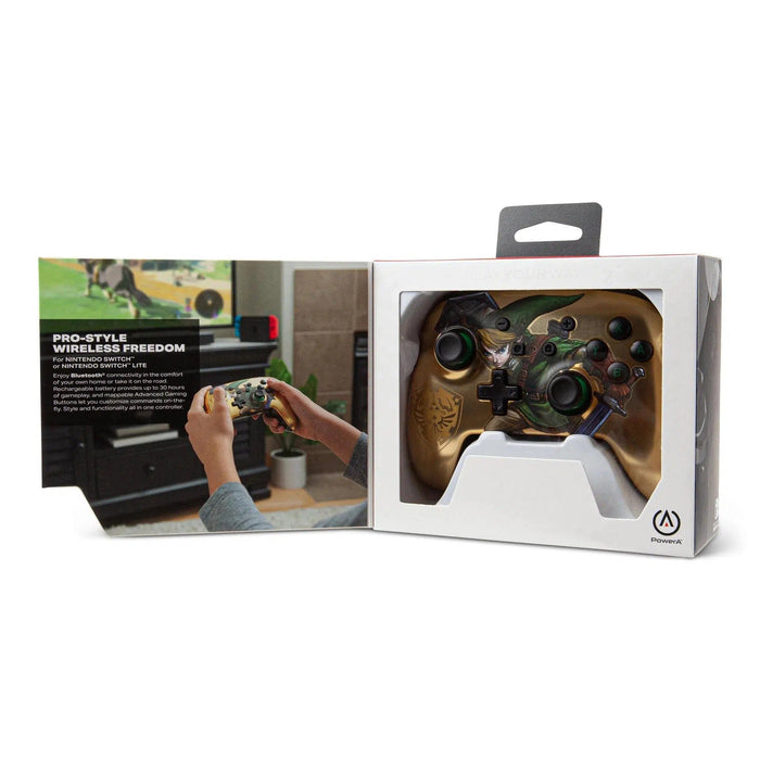 Nintendo Switch Wireless Controller (Link Gold Version) - PowerA - Enhanced Edition
