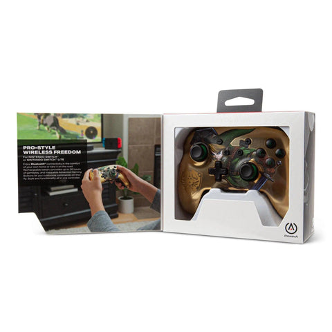 Nintendo Switch Wireless Controller (Link Gold Version) - PowerA - Enhanced Edition