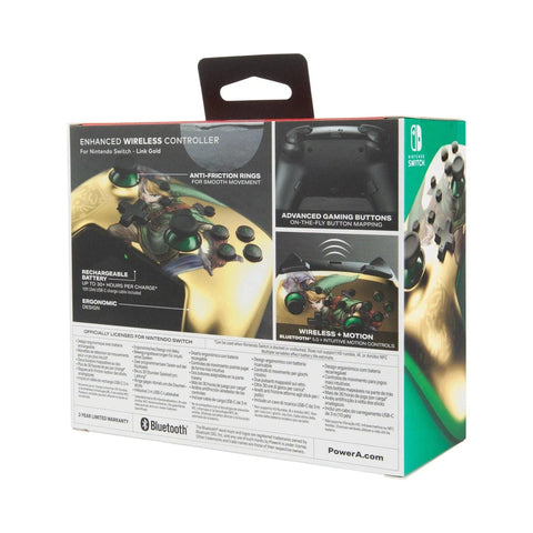 Nintendo Switch Wireless Controller (Link Gold Version) - PowerA - Enhanced Edition