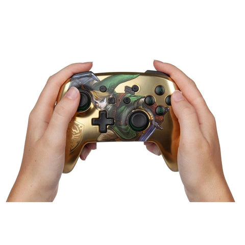 Nintendo Switch Wireless Controller (Link Gold Version) - PowerA - Enhanced Edition