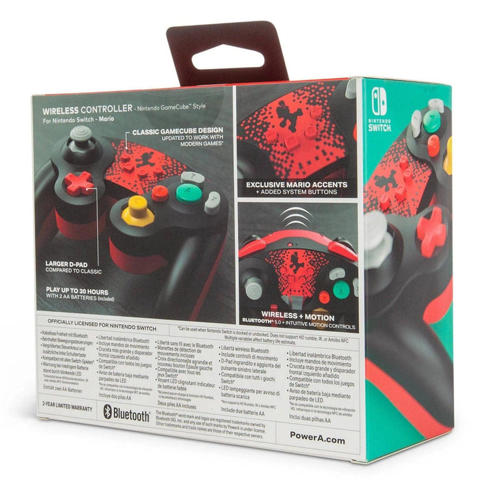 Nintendo Switch Wireless Controller (Mario Version) - PowerA - GameCube Style
