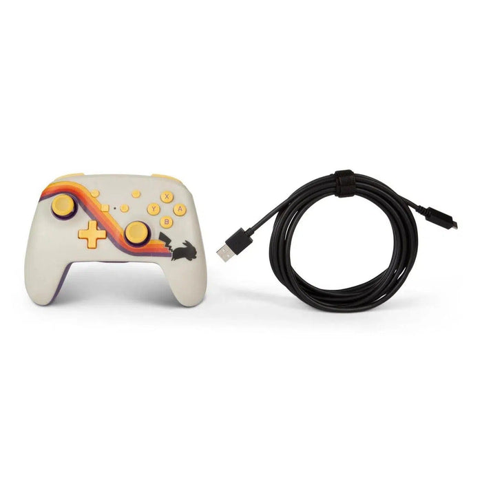 Nintendo Switch Wireless Controller (Retro Pikachu Version) - PowerA - Enhanced Edition