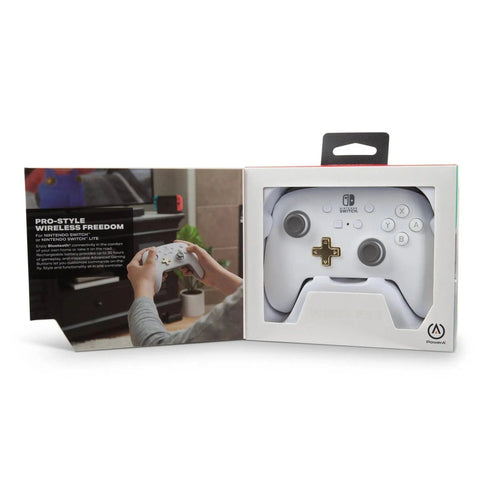 Nintendo Switch Wireless Controller (White) - PowerA - Enhanced Edition