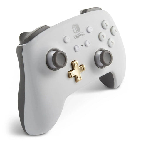 Nintendo Switch Wireless Controller (White) - PowerA - Enhanced Edition