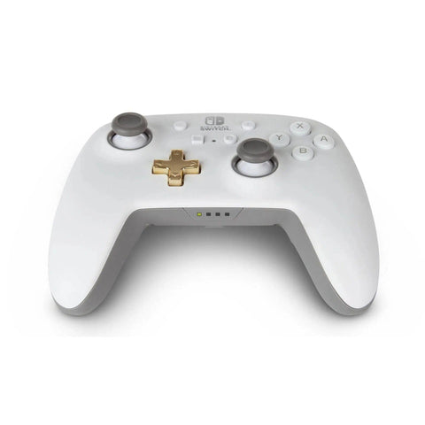 Nintendo Switch Wireless Controller (White) - PowerA - Enhanced Edition
