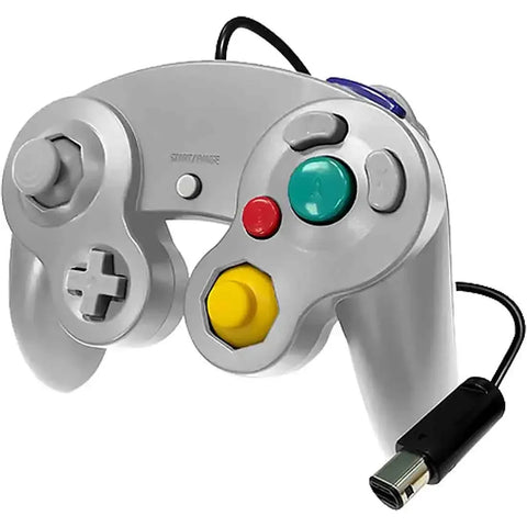 Nintendo Wii & Gamecube - Silver Wired Controller - Old Skool