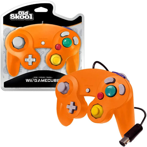 Nintendo Wii & Gamecube - Spice Orange Wired Controller - Old Skool