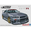 Nissan - C-West BNR34 Skyline GT-R Car Figure Model Kit (1:24 Scale) - Aoshima - The Model Car Series No. 50