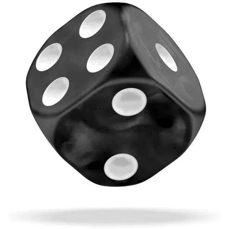 Oakie Doakie Dice - Marble Black D6 Dice (12mm)