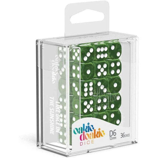 Oakie Doakie Dice - Marble Green D6 Dice (12mm)