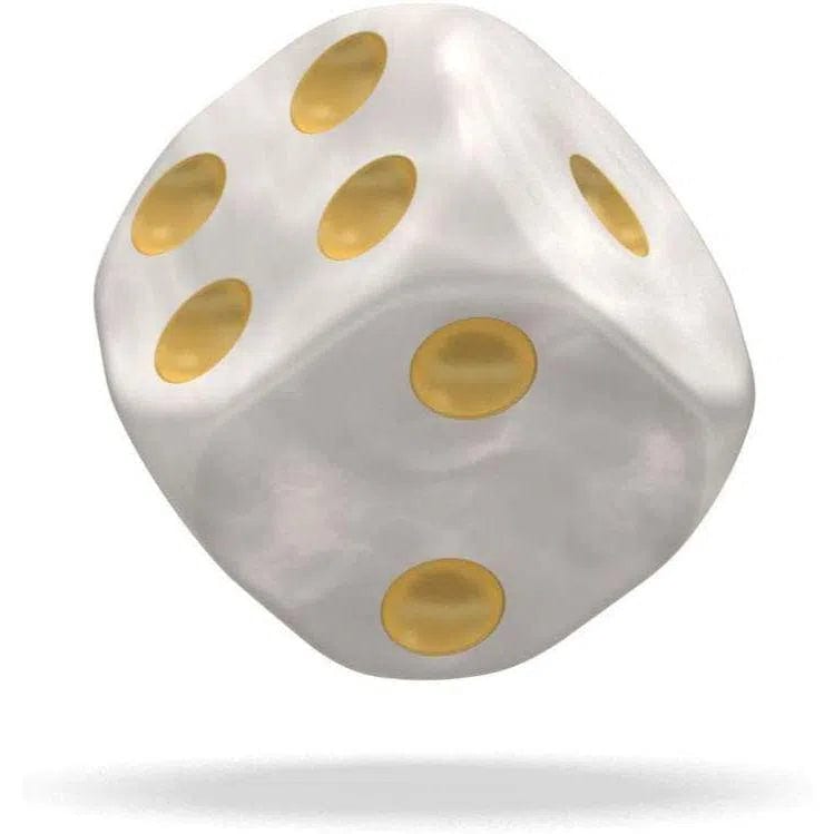 Oakie Doakie Dice - Marble White D6 Dice (12mm)