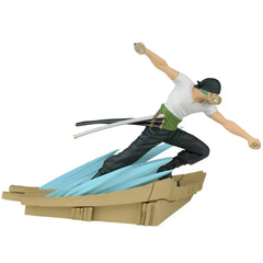 One Piece - Defeated Roronoa Zoro Against Dracule Mihawk Figure (4.3") - Bandai Spirits [Banpresto] - Senkozekkei Series, One Piece 25th Anniversary Edition