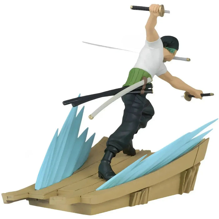 One Piece - Defeated Roronoa Zoro Against Dracule Mihawk Figure (4.3") - Bandai Spirits [Banpresto] - Senkozekkei Series, One Piece 25th Anniversary Edition