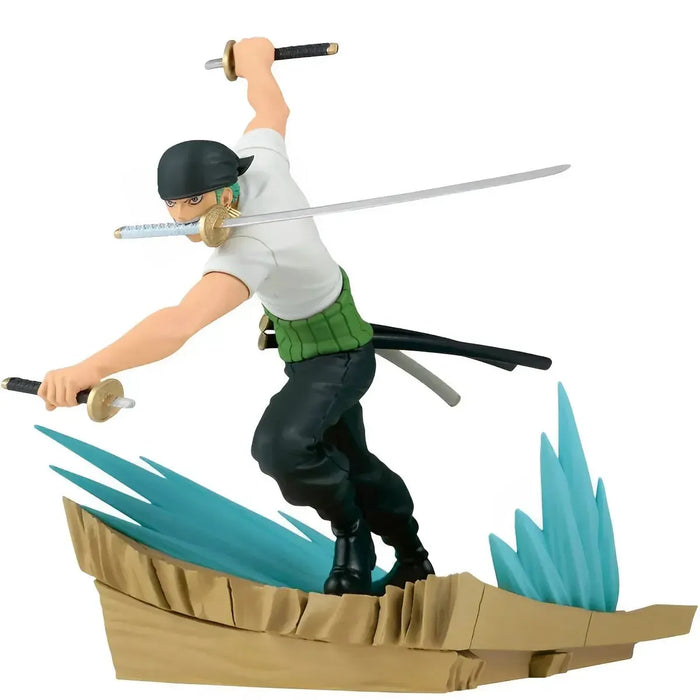 One Piece - Defeated Roronoa Zoro Against Dracule Mihawk Figure (4.3") - Bandai Spirits [Banpresto] - Senkozekkei Series, One Piece 25th Anniversary Edition