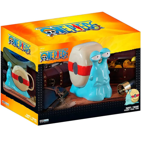 One Piece - Den Den Mushi Transponder Snail Sculpted 3D Teapot (Ceramic, 40.6 oz) - ABYstyle