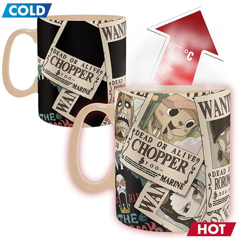 One Piece - Luffy Wanted Poster Magic Heat-Change Mug (Ceramic, 16 oz.) - ABYstyle - Image 3
