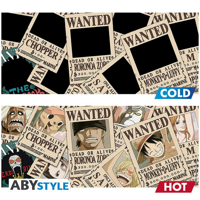 One Piece - Luffy Wanted Poster Magic Heat-Change Mug (Ceramic, 16 oz.) - ABYstyle
