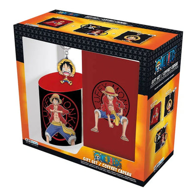 One Piece - Monkey D. Luffy 3-Piece Gift Set - ABYstyle - 11 oz. Mug, Notebook, Keychain