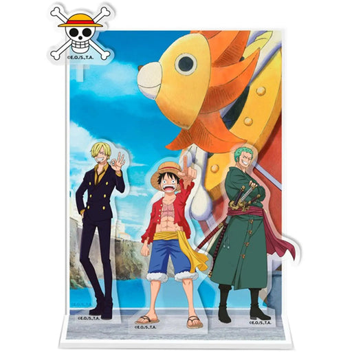 One Piece - Monkey D. Luffy, Roronoa Zoro & Sanji Standee Figure (4.5" Acrylic) - ABYstyle - Acryl Series