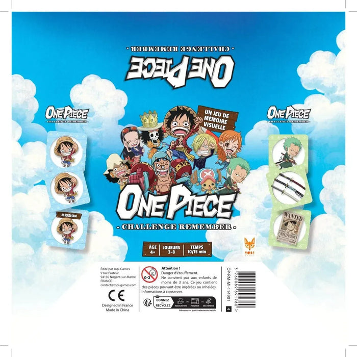 One Piece - Remember Challenge Memory Card Game for Family, and Friends (2-8 Players, Ages 6+) - Topi Games