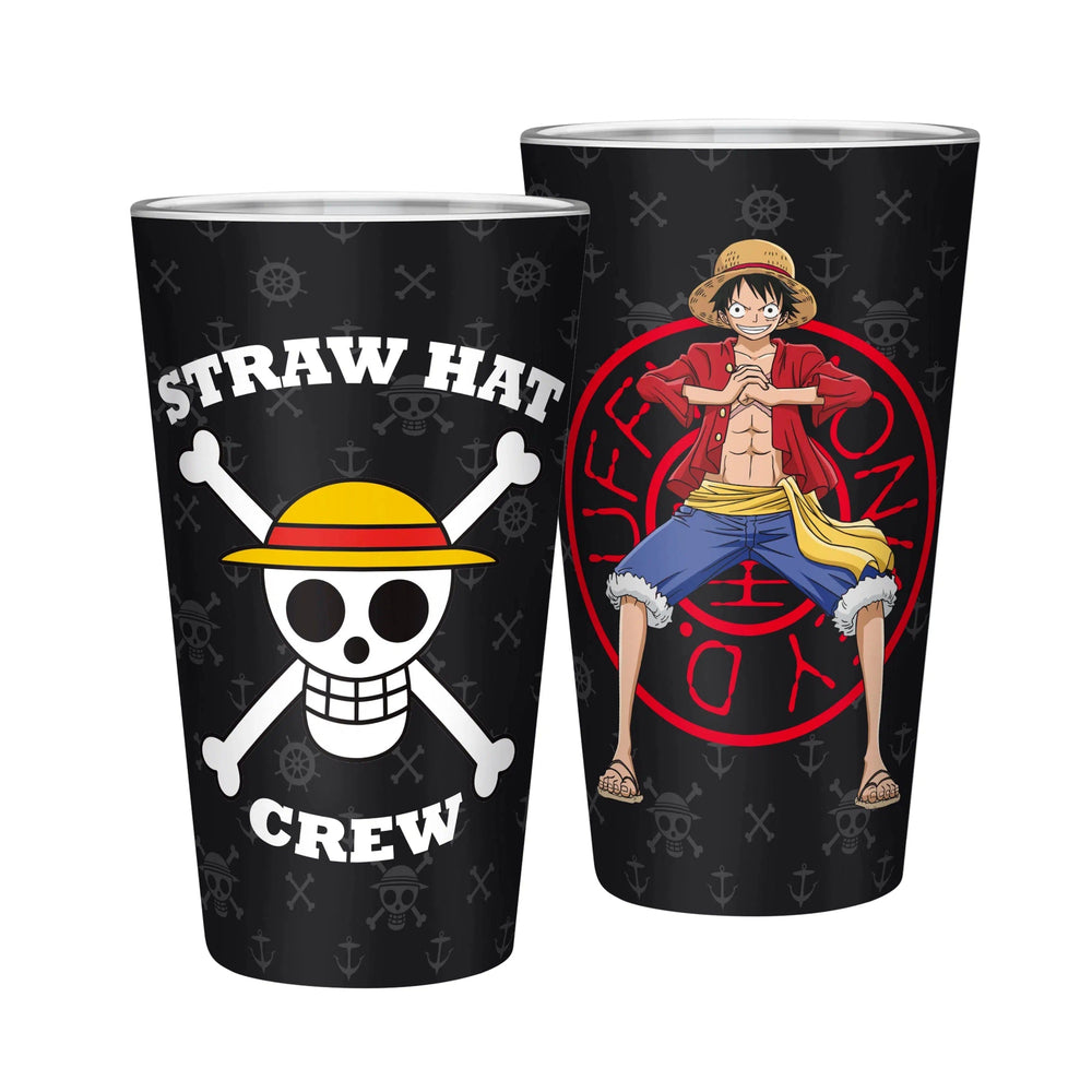 One Piece - Straw Hat Pirates 3-Piece Gift Set - ABYstyle - Drinking Glass, Pin Badge, Notebook