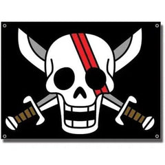 One Piece - The Red Haired Pirates Flag (43"x31.5") - Great Eastern Entertainment - (Shank's Jolly Roger)
