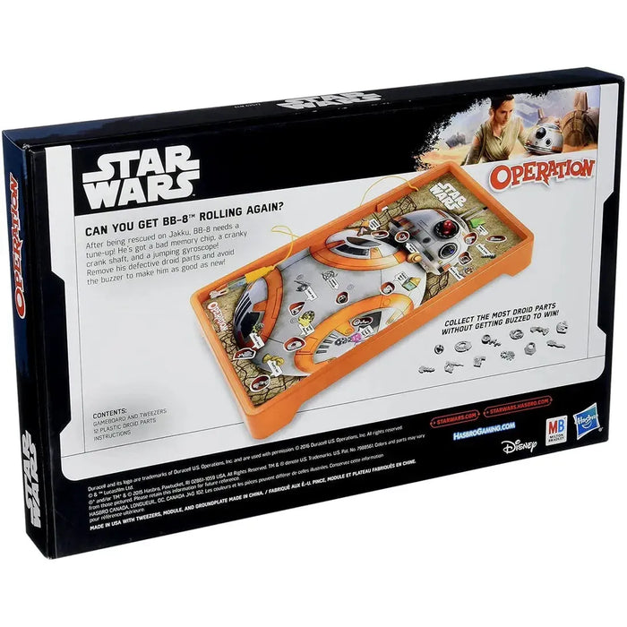 Operation: Star Wars BB-8 Edition - Dexterity Science Fiction Board Game for Family, Adults, and Children (1+ Players, Ages 6+) - USAopoly
