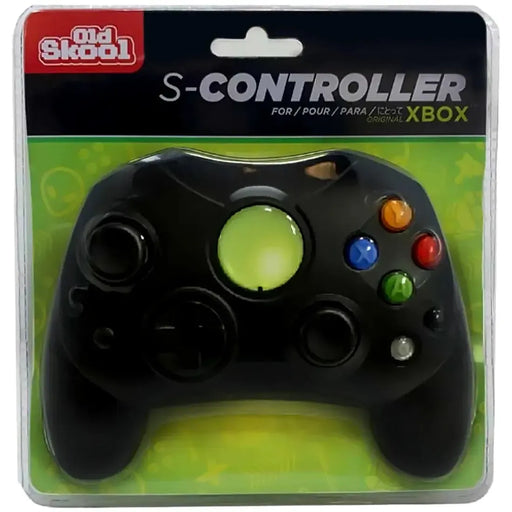 Original Xbox - S-Type Black Wired Controller (6' Cable) - Old Skool