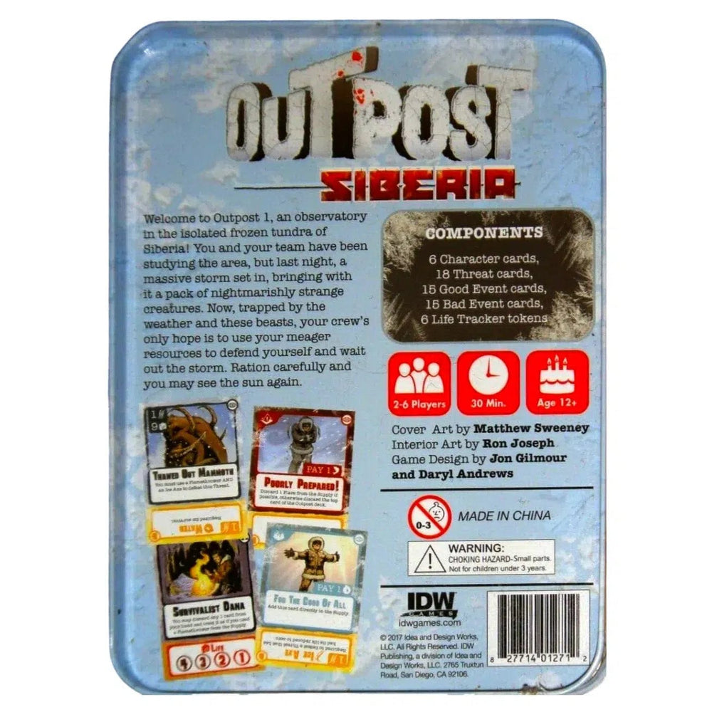 Outpost Siberia - Card Game - IDW Games