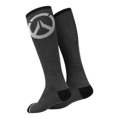 Overwatch - Logo Athletic Crew Socks (Gray / Black, Embroidered) - J!NX