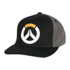 Overwatch Logo Baseball Cap Hat (Black & Gray, Stretchfit) - J!NX