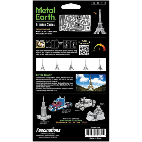 Paris - Eiffel Tower Building 3D Figure Model Kit (Steel, Moderate Difficulty) - Fascinations - Metal Earth Premium Series - (2024) - Image 3