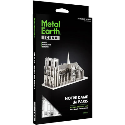 Paris - Notre Dame de Paris Cathedral Building Figure 3D Model Kit (Steel, Hard Difficulty) - Fascinations - Metal Earth Premium Series - (2024)