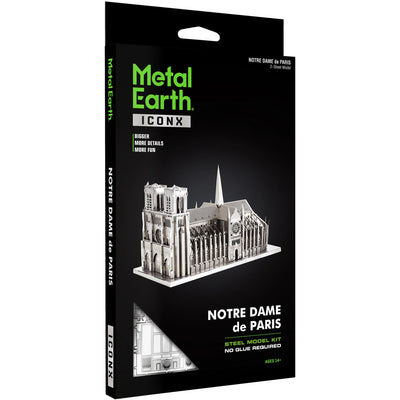 Paris - Notre Dame de Paris Cathedral Building Figure 3D Model Kit (Steel, Hard Difficulty) - Fascinations - Metal Earth Premium Series - (2024)